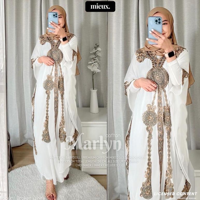 CUCI GUDANG KAFTAN MARLYN Kaftan Bordir Mewah Original By Mieux