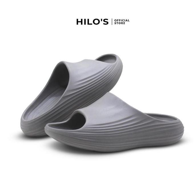 Hilo'S - Sandal Selop Pria Polos Simpel Elegan Empuk Sandal Hitam