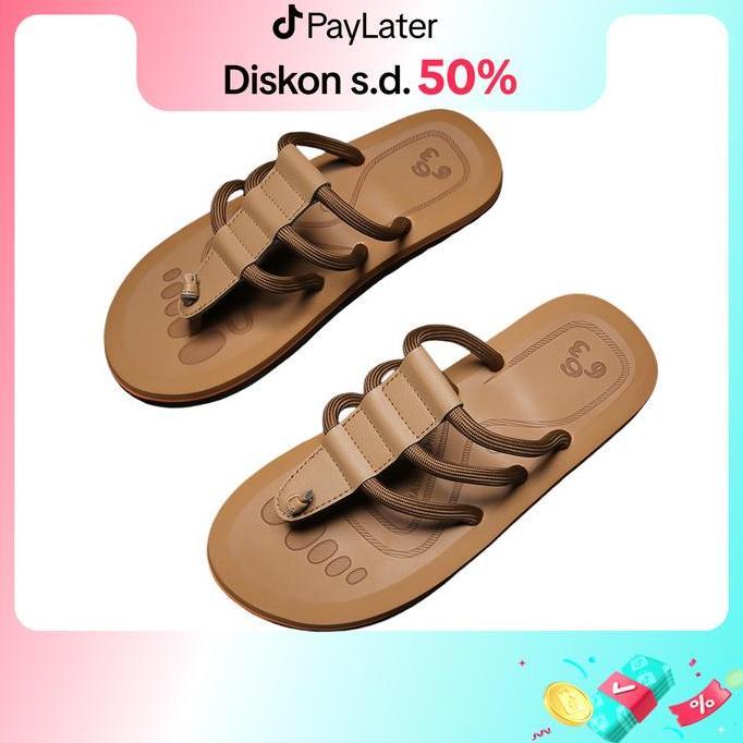 Louluen Sandal Cowok Dewasa Sandal Slop Pria Sandal Pria Casual Sandal Cowok Keren Sandal Selop Cowo