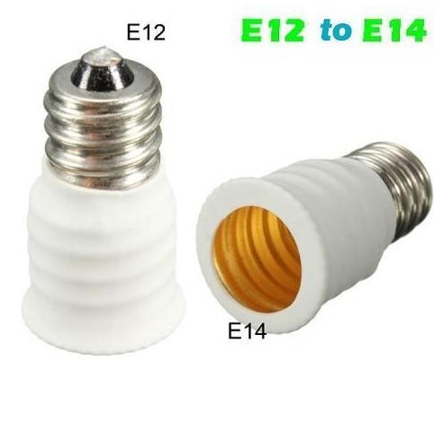 KONVERTER FITTING LAMPU E12 TO E14 BASE FOR LAMPU LED CANDLE MINI PIJAR E-12 KE E-14