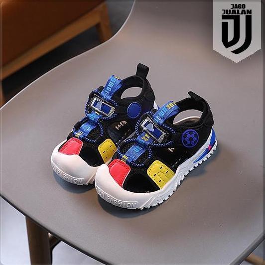 Sandal Gunung Velcro Lampu Led Anak Usia 1 2 3 4 6 Tahun / Sandal Sepatu Anak Balita Cowok Variasi B