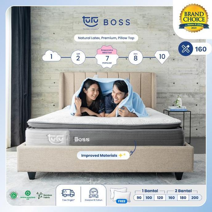 Kasur Pocket Spring Bed TURU BOSS ukuran 160x200 (Queen) FREE BANTAL