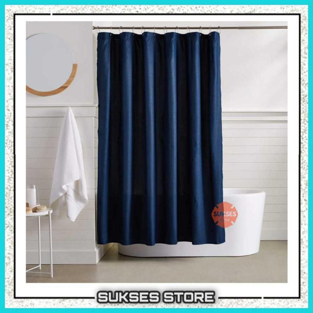 Tirai Shower Polos / Tirai Kamar Mandi Peva Waterproof