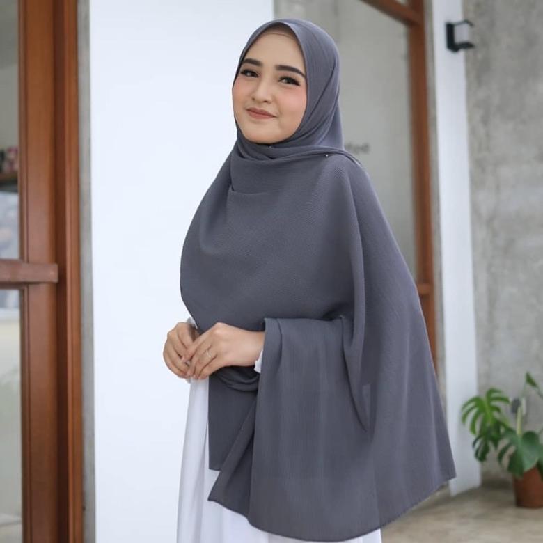 Produk Terlaris SYARII PASHMINA PLISKET JUMBO BUTTONSCARVES non logo 200x80cm pleated super mini hij