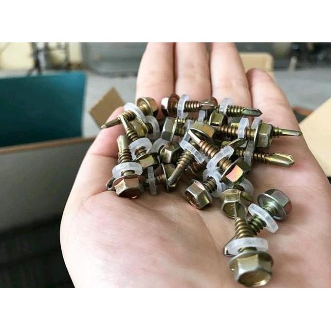 (HM) Baut Roofing isi 300pcs baut Self Drilling Screw 300pcs Baut Baja Ringan Atap Galvalum 12x20 (2