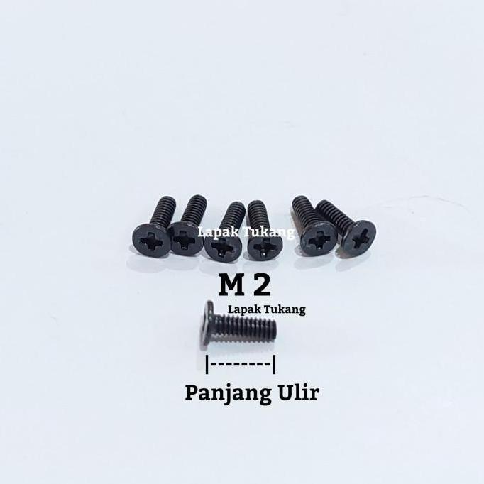 (HM) 100pcs Baut Komputer Baut Laptop M2x3 M2x4 M2x5 M2x6 M2x8 M2x10