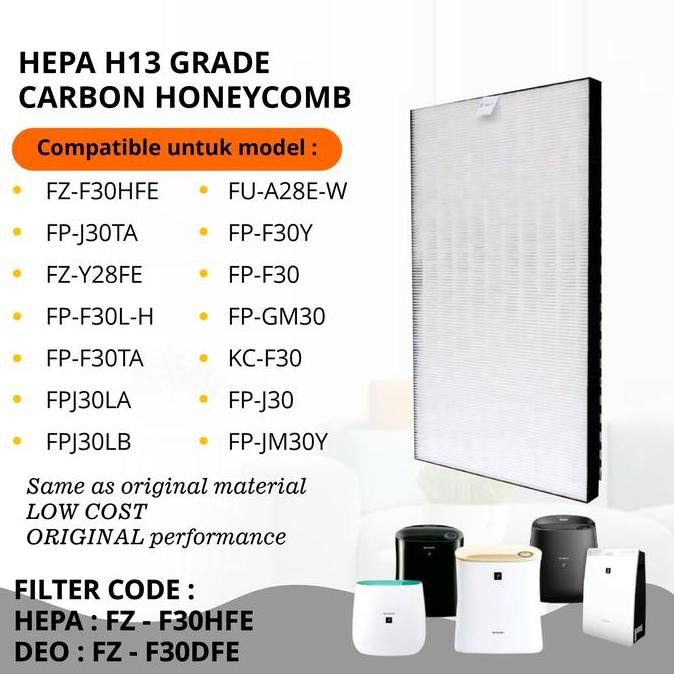 Filter Udara Untuk Sharp Fp F30Y Pengganti Hepa Filter Fz-F30Hfe