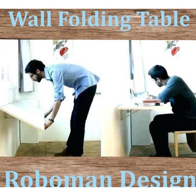 Meja Lipat Dinding 120 X 40 Meja Komputer Kerja Setrika Laundry