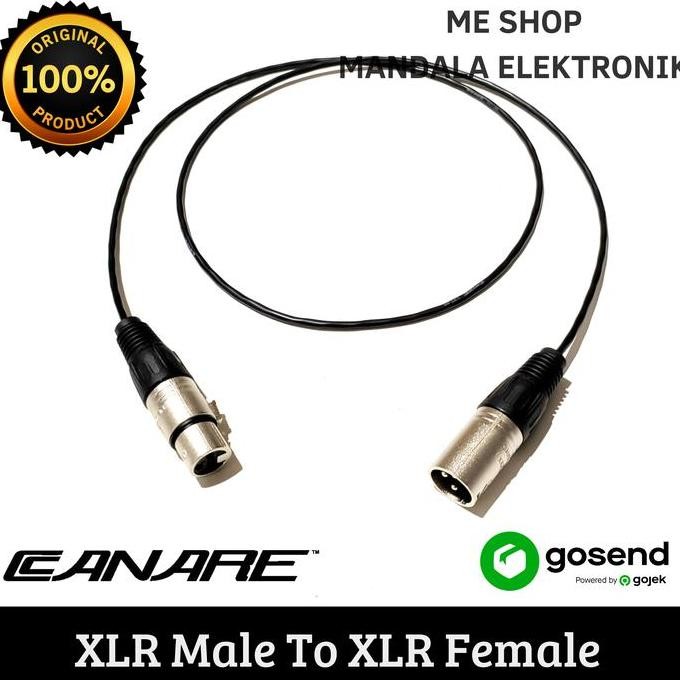 Kabel Mic Xlr Male To Xlr Female Kabel Canare Bodi Kecil