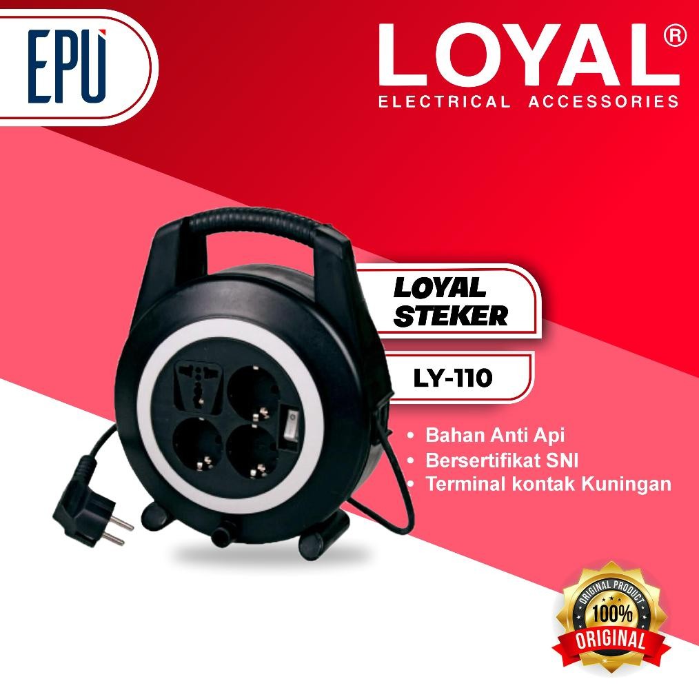 Loyal Kabel Roll LY110SK Yunior Kabel Roll LY 110 Kabel Gulung Kabel Extension Listrik