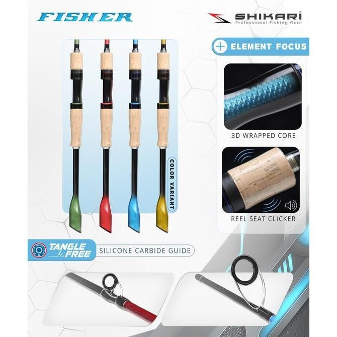 Joran Pancing SHIKARI FISHER 180cm 15lbs - 20lbs ( SP/JS/BC ) Carbon Solid - Toms Fishing