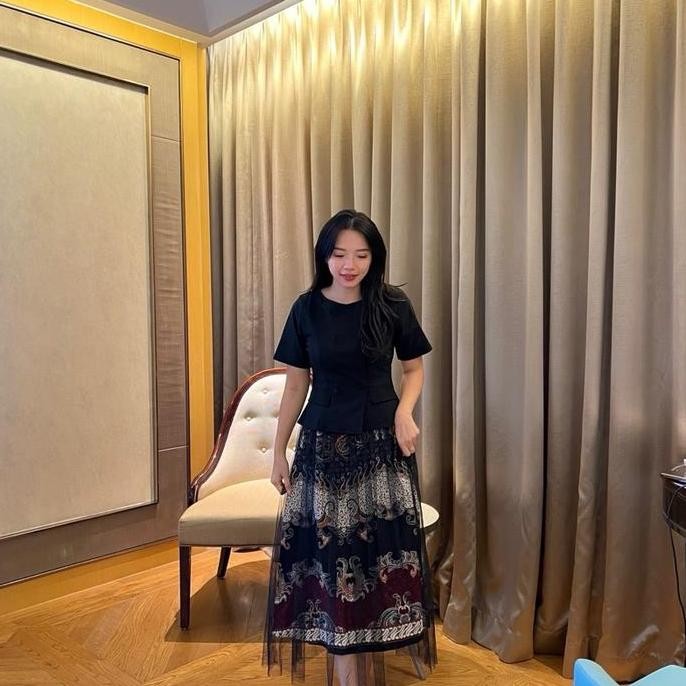 Promo Herfit Hellena One Set Rok Wanita + Set Rok Tile ( Set Rok Pendek Midi ) Cod