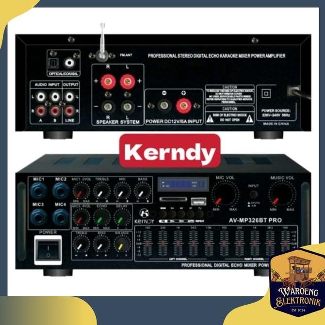 BEARERS- Amplifier Bluetooth EQ Audio Karaoke Home Theater Optical/Coaxial av 326bt pro KERNDY AV-MP