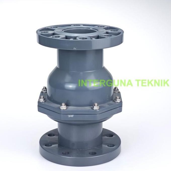 CAVERLY- Check Valve swing Pvc model flange ukuran 4" inch / flap swing check valve JIS 10K 4" inch