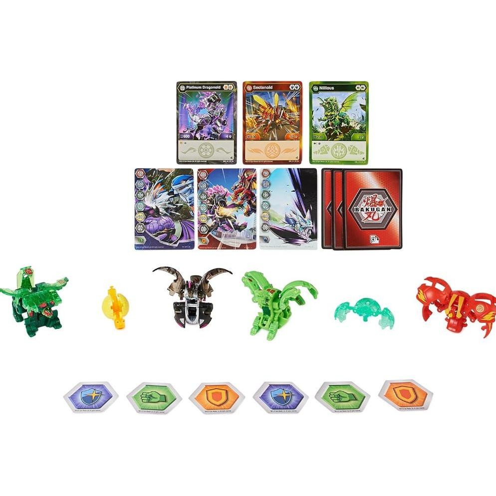 Bakugan Evolutions, Dragonoid And Sluggler Battle Strike Pack, 6 Action Figures, 9 Trading Cards, 8 