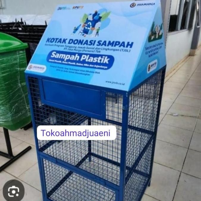 tempat sampah botol daur ulang plastik