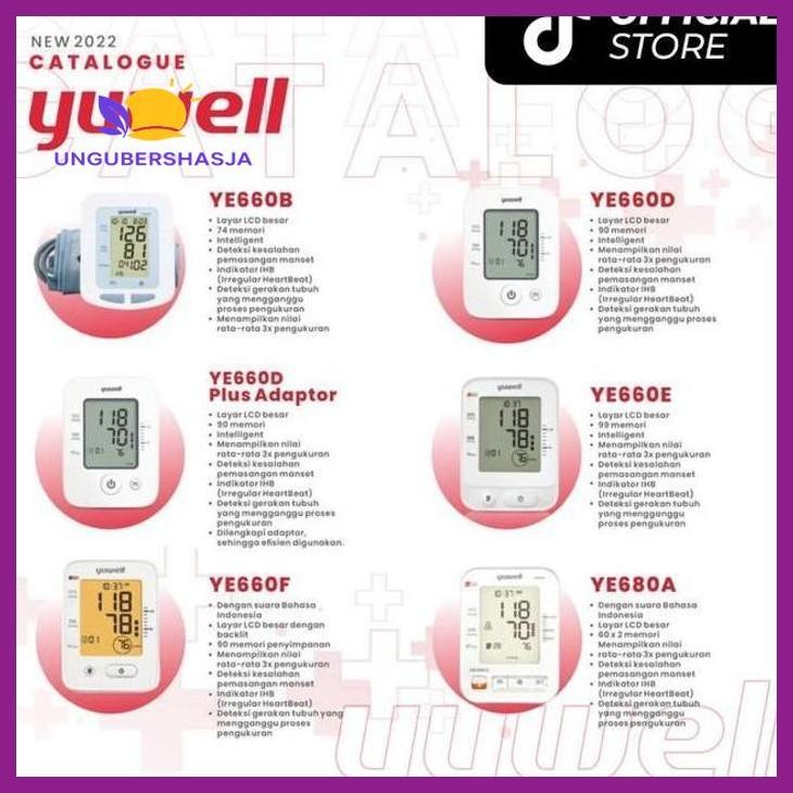 (ORIGINAL) YUWELL - TENSIMETER DIGITAL YE 660D | TENSI PENGUKUR TEKANAN DARAH KESEHATAN PERLENGKAPAN