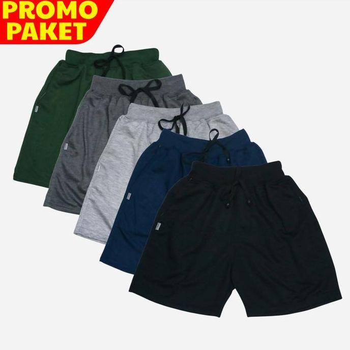 Celana Pendek Santai Pria Wanita Paket 3 - 5 Pcs Boxer Celana Tidur Kolor Harian