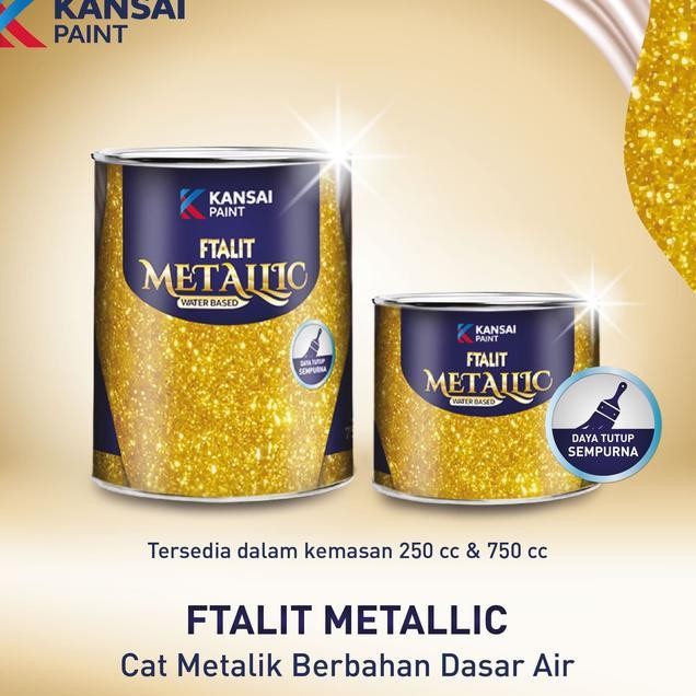 Cat Emas Ftalit Metallic Water Base 750Cc Semua Warna