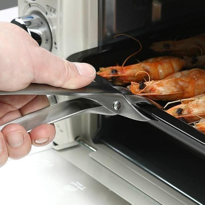 XP87 Huohou Penjepit Panci Anti Panas Stainless Steel Penjepit Piring