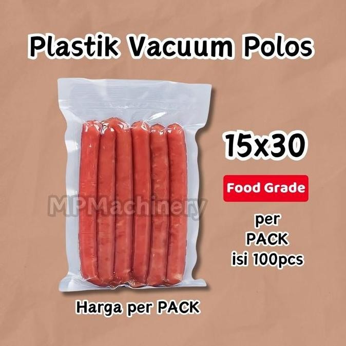 Plastik Vacuum Polos 15x30 / Plastik Vakum Makanan FROZEN FOOD 15 x 30