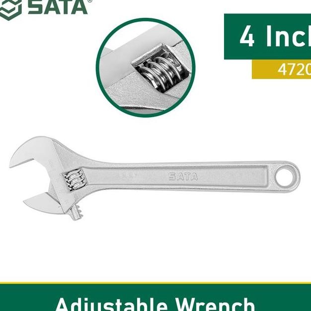 Kunci Inggris 4 Inch 47201 Adjustable Wrench Sata Tools