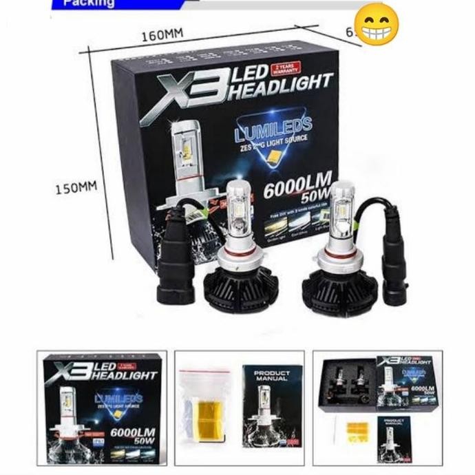 * Bolham Lampu Depan Mobil VOLVO 960 Led X3 H11 H4 Universal *