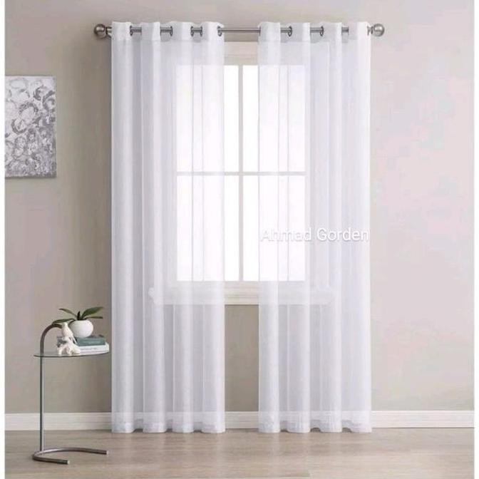 MODEL SMOKE RING VITRASE GORDEN TIRAI TRANSPARAN PELAPIS GORDEN JENDELA FIRING PUTIH Kain