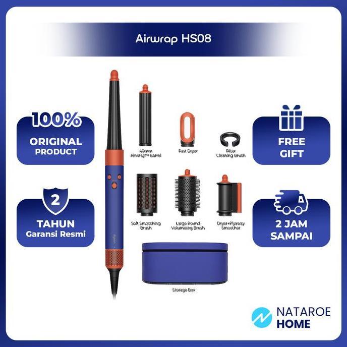 TERBARU Dyson Airwrap i.d. HS08 Multi-Styler and Dryer - (Vinca Blue/Topaz) BISA GOSEND