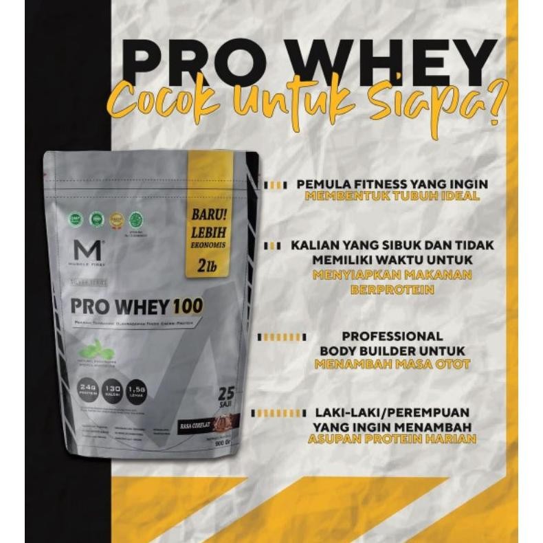 [Promo] M1 Pro Whey Prowhey 2 Lbs 2Lb Bpom Halal Susu Protein Gym Pemula Original