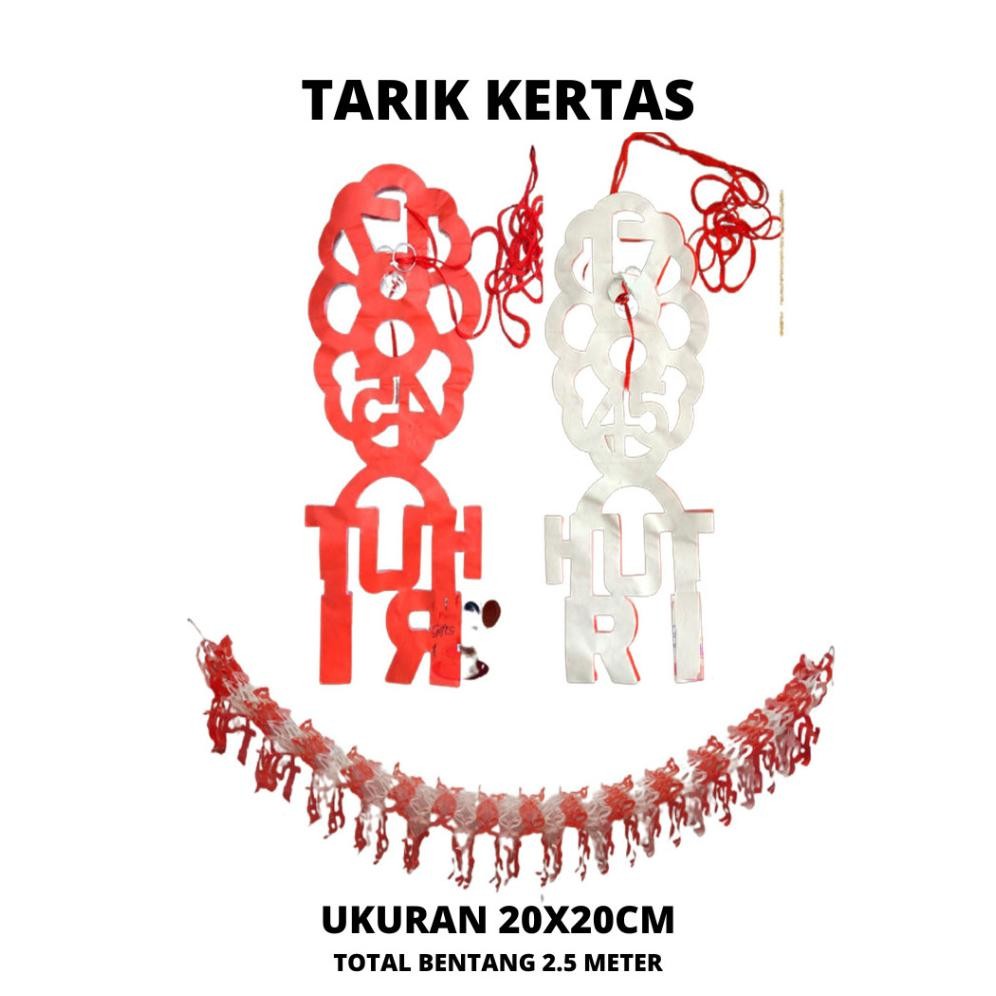 Aw-96 Hg-24 Hiasan Tarik Dirgahayu Ri Dekorasi Hut Ri Garland  Hiasan Merah Putih Hiasan 17 Agustus/