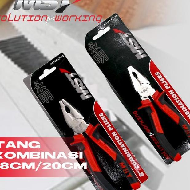 Mst Tang Kombinasi Dilapisi Chrome Molybenum Profesional Combination Pliers Crmo