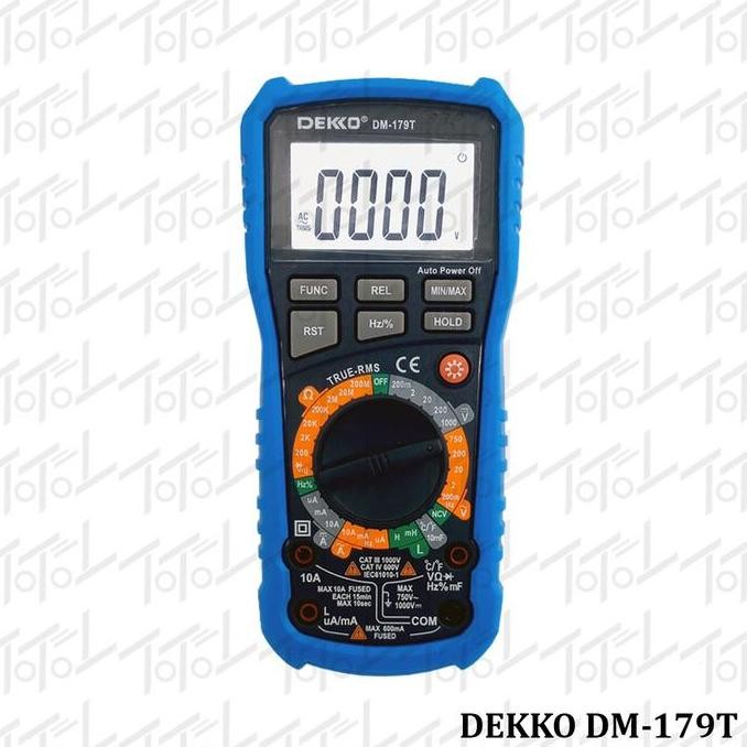 NEW - Dekko DM-179T Digital Multimeter Plus NCV RMS / Multitester Dekko DM179T