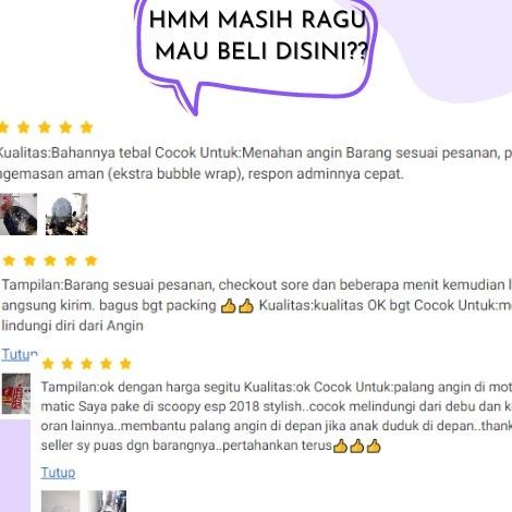 Windshield Ukuran 35cm X 40cm Rayben Hitam Transparan Universal Motor Winsil Tameng Angin Windshield