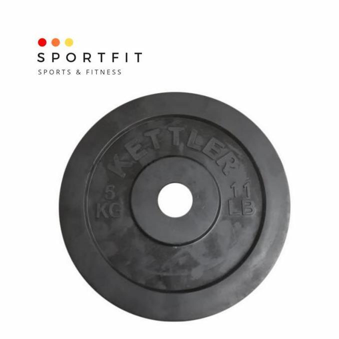 Premium Dumbell / Barbell Kettler Rubber Plate 5kg Promo