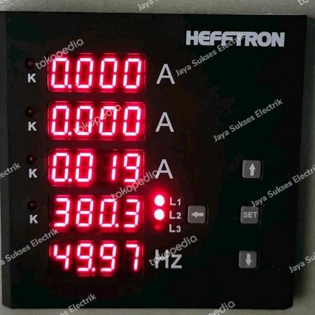 TERBARU - Hefftron Digital Multimeter 3Phase 3UIF Ampere,Volt dan Frekuensi AVHZ