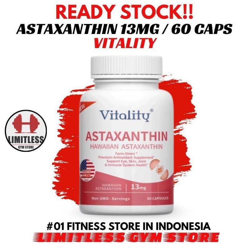 (Promo) Vitality Usa Premium Astaxanthin 13Mg 60 Kapsul Super Antioxidant Original