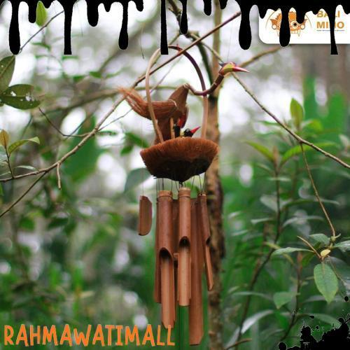 GROSIR Lonceng Angin Bambu Motif Burung - Genta Angin Bambu - Gantungan Bambu - Lonceng Bambu - Lonc