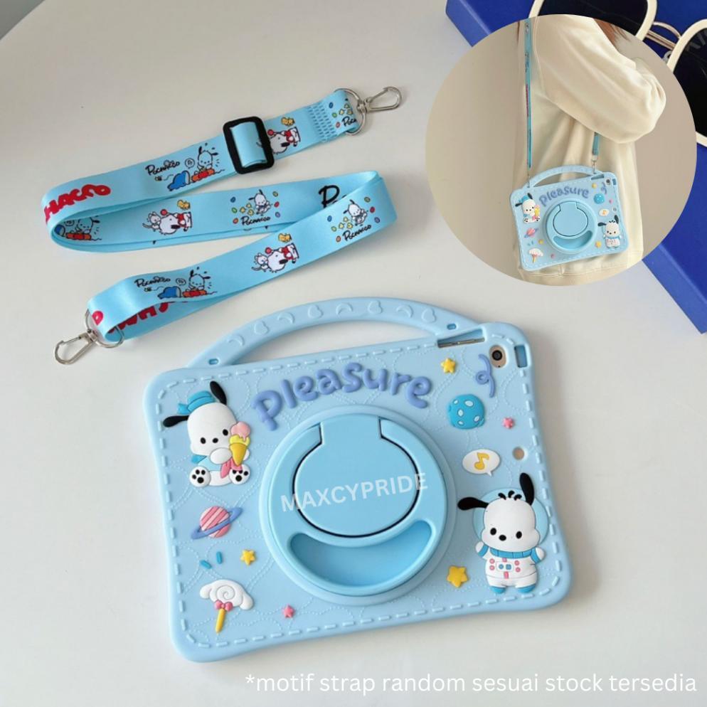 Silicon Kids Case 360 Cute for Samsung A7Lite A9+ A8 A7 A9 S6Lite S9/S9FE Tali Selempang Handle Grip