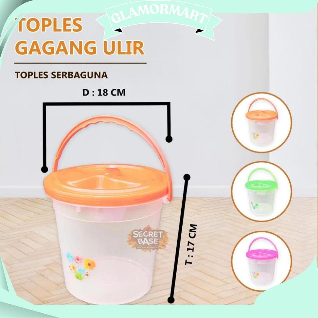 Toples Gagang Ulir - Toples Hajatan Murah/ Tas Belanja /Toples Plastik / Toples Kerupuk Ori