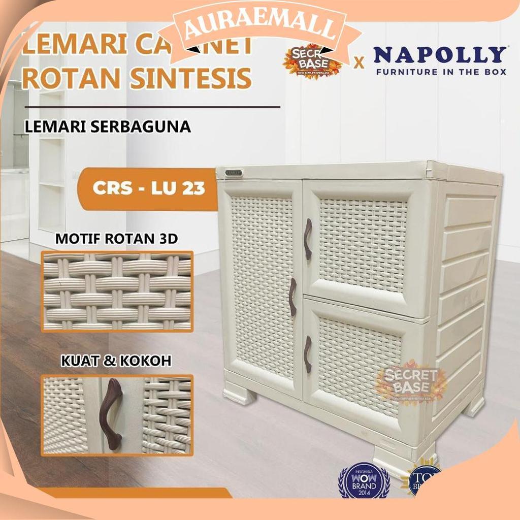 Napolly Crs Lu 23 Putih - Almari Pakaian Plastik / Box / Lemari Baju Minimalis Ori