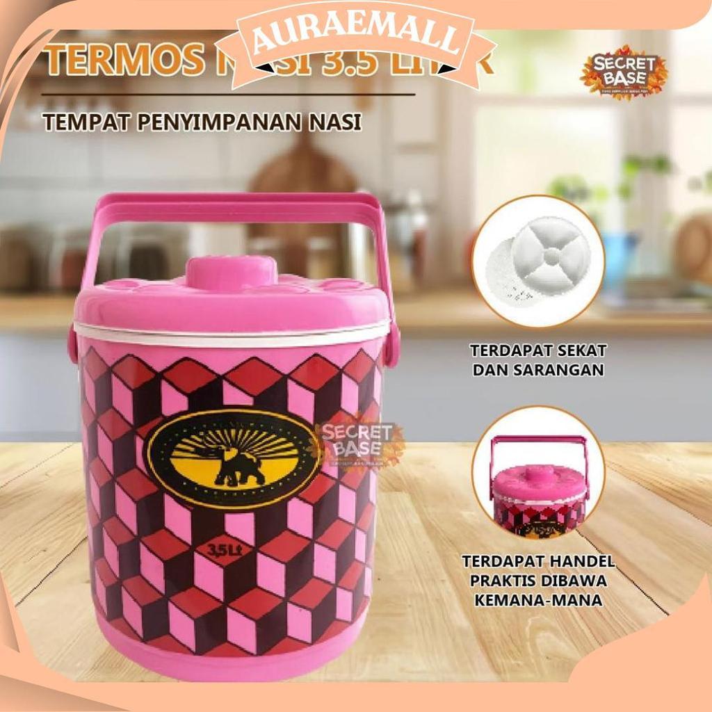 Termos Nasi 3,5 Liter - Termos Es Batu Tahan Lama / Rice Bucket / Tempat Nasi 3,5L Best Seller