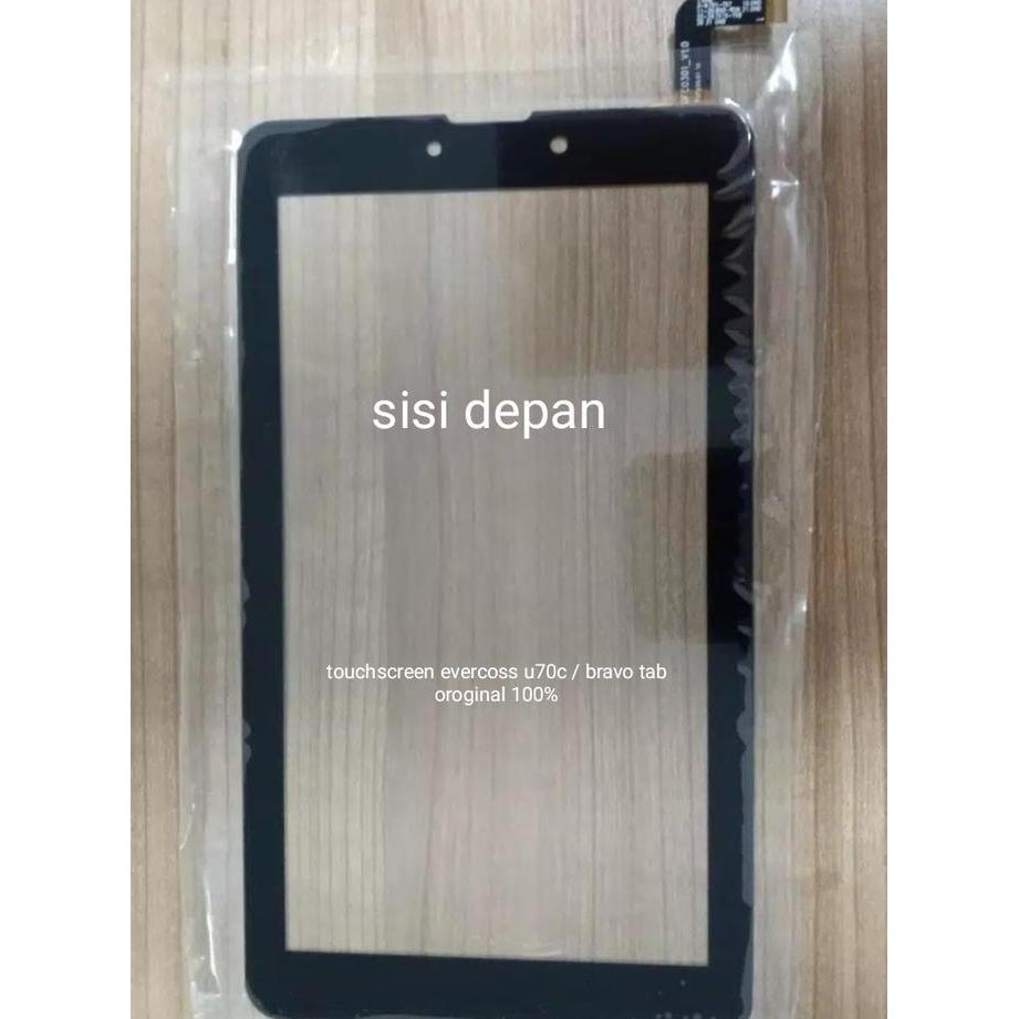 DF7 }} touchscreen evercoss u70c / evercoss u70c plus / bravo tab ori 100%