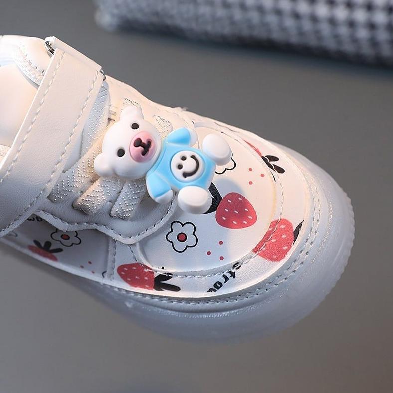 Special - Sepatu Sneaker Anak Perempuan TK Paud Ada LED Light Import Sepatu Fashion Anak M322