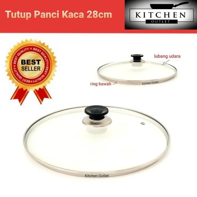 Tutup Panci Kaca 28 Cm
