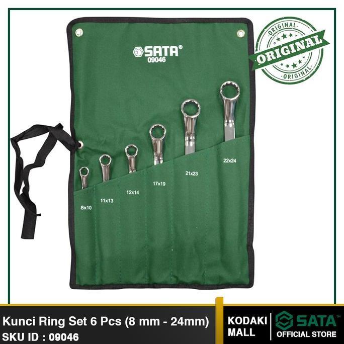 Kunci Ring SET 6 Pcs METRIC 09046 SATA TOOLS