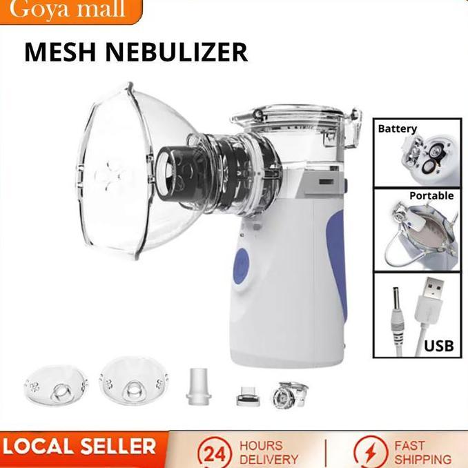 JOANNE- penjual lokalMini Portable Mesh Nebulizer Murah Alat Terapi Bantu Pernapasan Asma Inhaler In