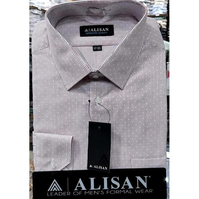 Alisan Original Kemeja Motif Lengan Panjang - Reguler - Varian Motif Warna - Size 16.5 - 17.5
