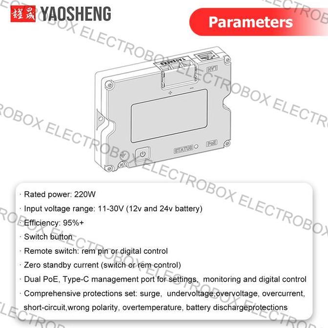 MILLIE- YAOSHENG 220W Boosted Dual PoE Injector Adaptor Starlink untuk Gen 3 dengan Aplikasi Perlind