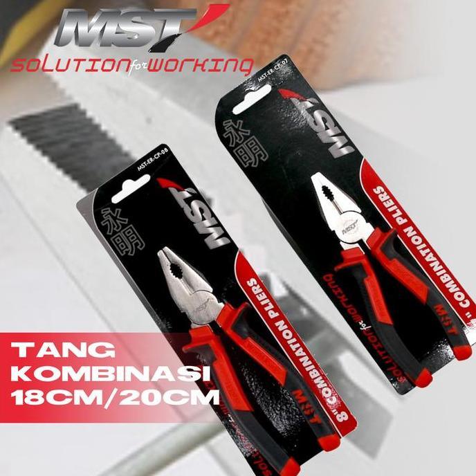 MST Tang Kombinasi Dilapisi Chrome Molybenum Profesional Combination Pliers Cr-Mo